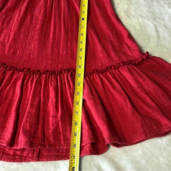 Billabong Red Sincerely Jules Lovers Wish V Neck Mid Thigh Dress Size Small - Picture 11 of 12
